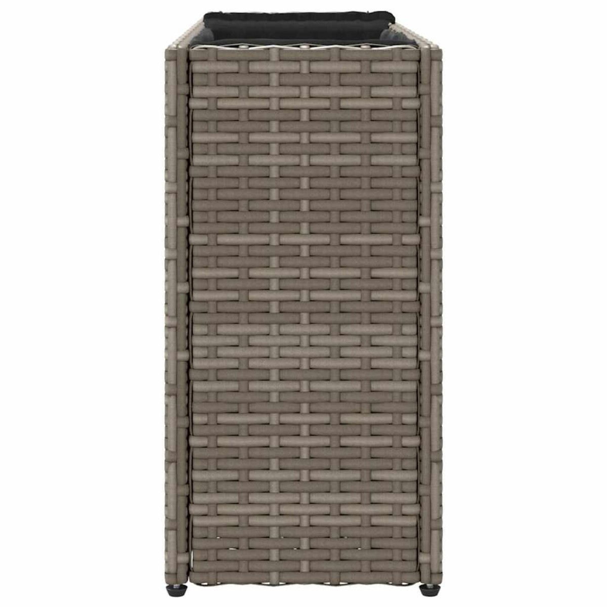 vidaXL Ζαρντινιέρες Κήπου 2 Γλάστρες 2 τεμ Γκρι 90x20x40εκ. Συνθ Ρατάν