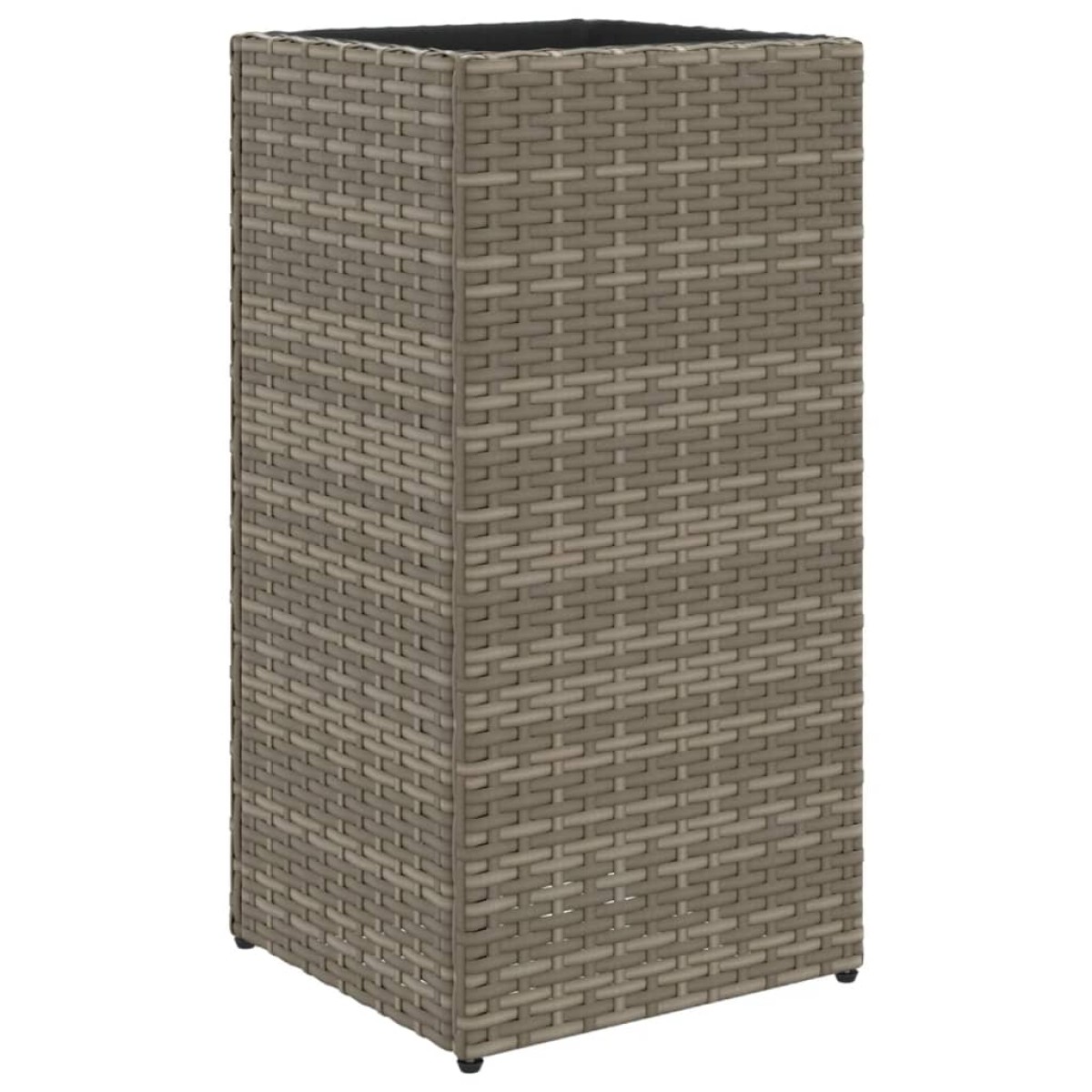 vidaXL Ζαρντινιέρες Κήπου 2 τεμ. Γκρι 30x30x60 εκ. από Συνθετικό Ρατάν