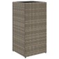 vidaXL Ζαρντινιέρες Κήπου 2 τεμ. Γκρι 30x30x60 εκ. από Συνθετικό Ρατάν