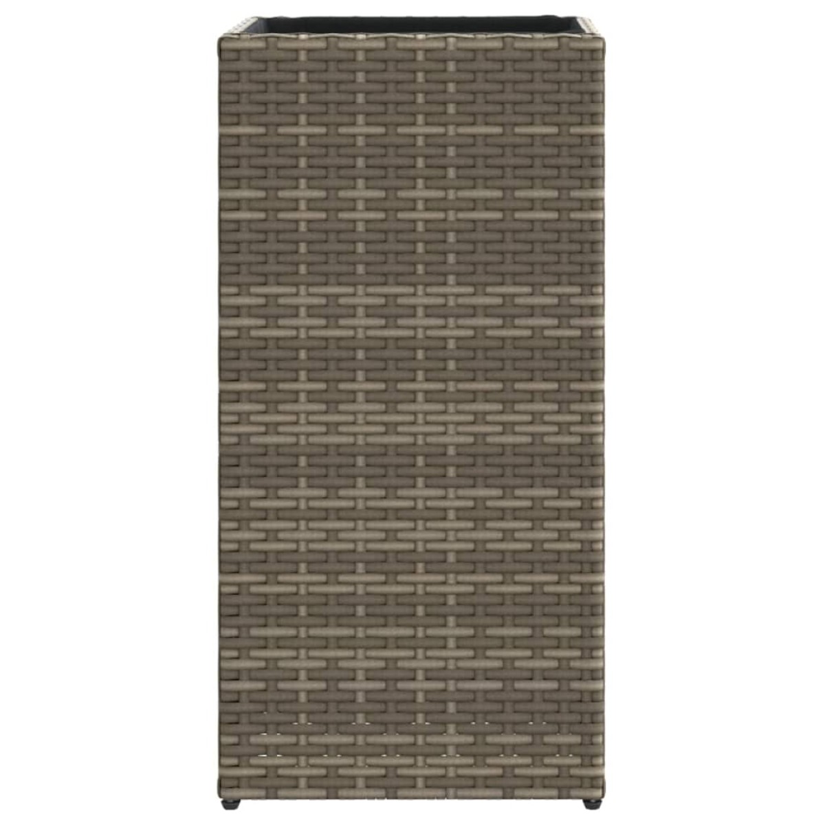 vidaXL Ζαρντινιέρες Κήπου 2 τεμ. Γκρι 30x30x60 εκ. από Συνθετικό Ρατάν