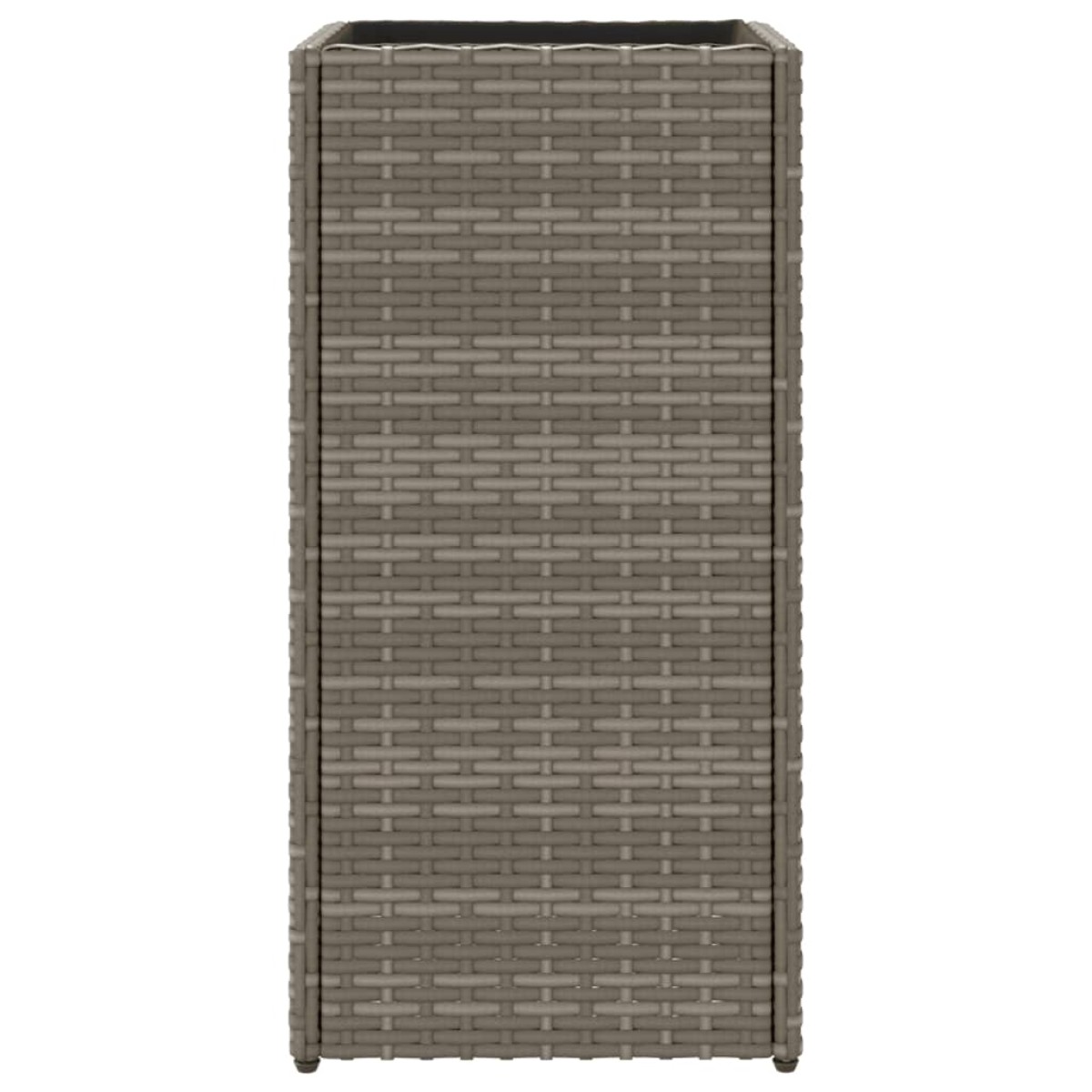 vidaXL Ζαρντινιέρες Κήπου 2 τεμ. Γκρι 30x30x60 εκ. από Συνθετικό Ρατάν