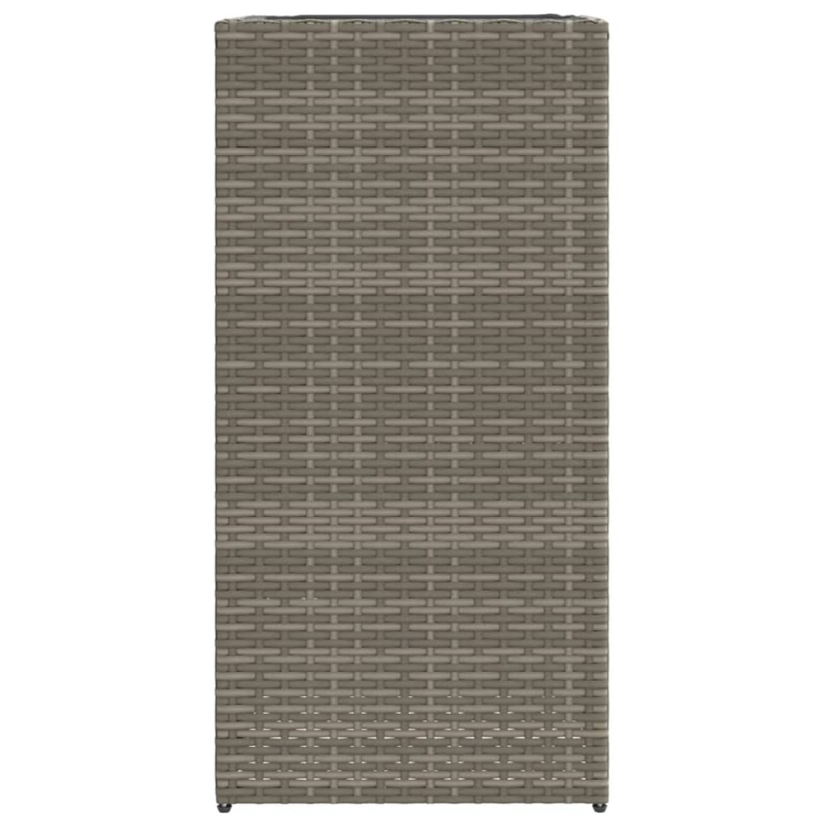 vidaXL Ζαρντινιέρες Κήπου 2 τεμ. Γκρι 40x40x80 εκ. από Συνθετικό Ρατάν