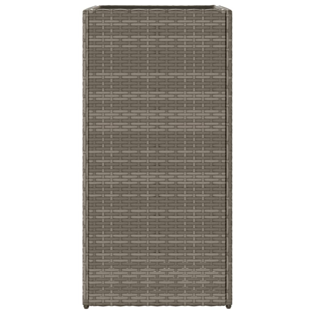 vidaXL Ζαρντινιέρες Κήπου 2 τεμ. Γκρι 40x40x80 εκ. από Συνθετικό Ρατάν
