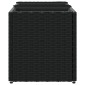 vidaXL Ζαρντινιέρες Κήπου Μαύρες 105x30x32εκ Συνθ. Ρατάν με 3 Γλάστρες