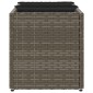 vidaXL Ζαρντινιέρα Κήπου Γκρι 105x30x32 εκ. Συνθ. Ρατάν με 3 Γλάστρες