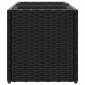 vidaXL Ζαρντινιέρα Κήπου Μαύρη 72x30x32 εκ. Συνθ. Ρατάν με 2 Γλάστρες