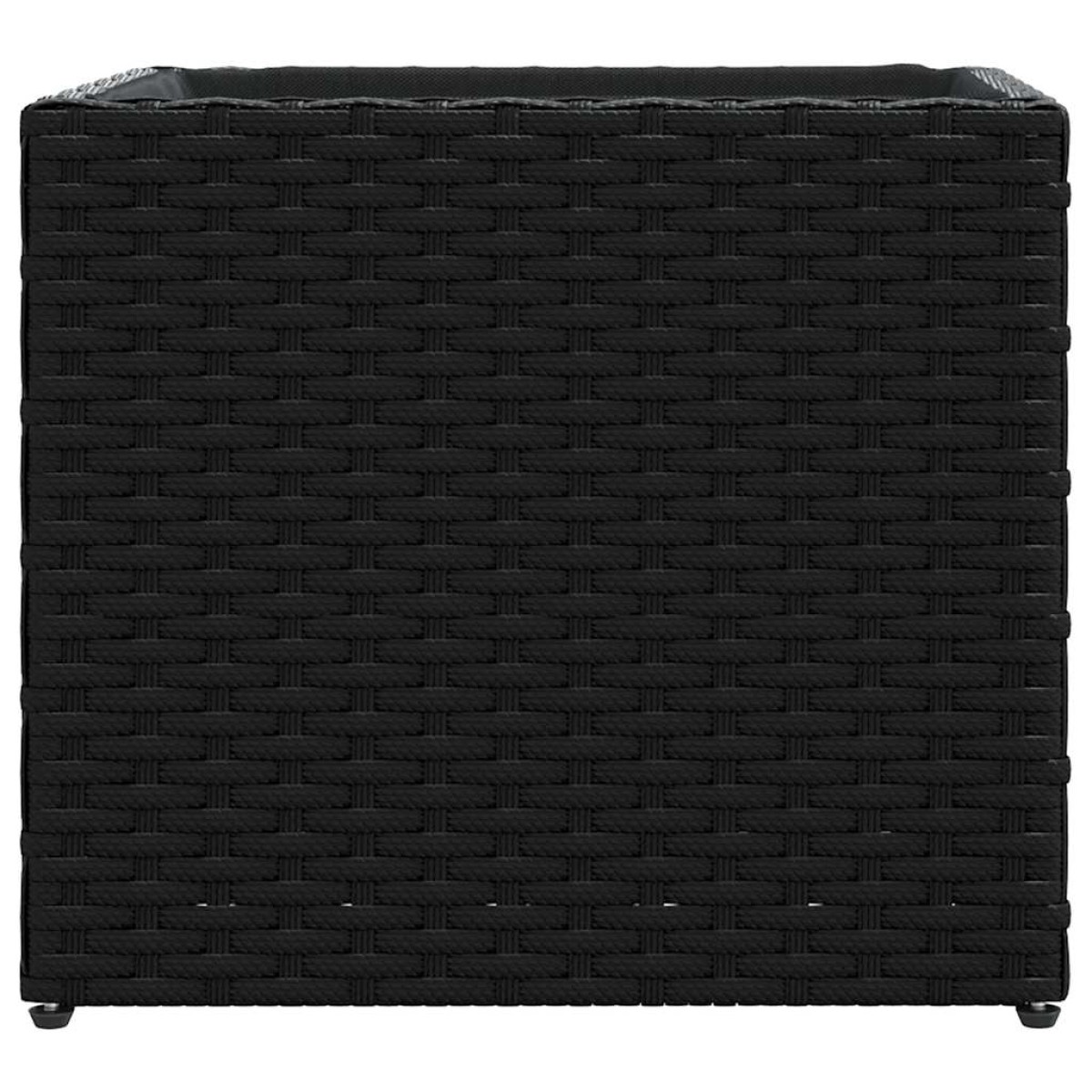 vidaXL Ζαρντινιέρες Κήπου 2 τεμ. Μαύρη 36x30x32εκ. από Συνθετικό Ρατάν