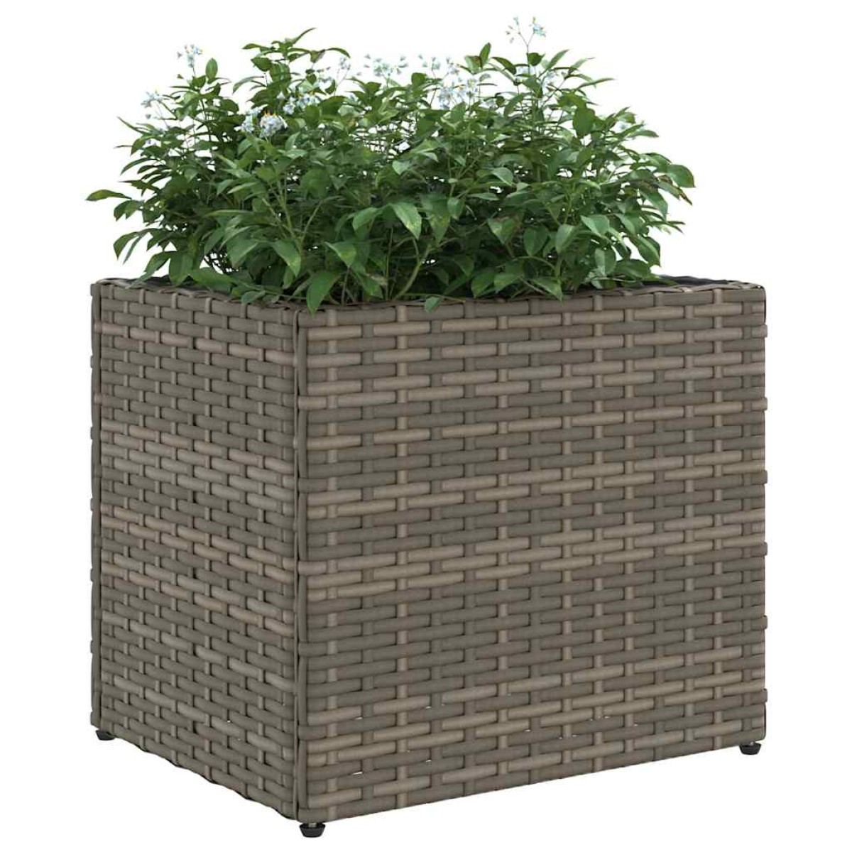 vidaXL Ζαρντινιέρες Κήπου 2 τεμ. Γκρι 36x30x32 εκ. από Συνθετικό Ρατάν