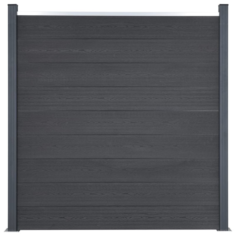 vidaXL Σετ Πάνελ Περίφραξης Γκρι 180 x 186 εκ. από WPC