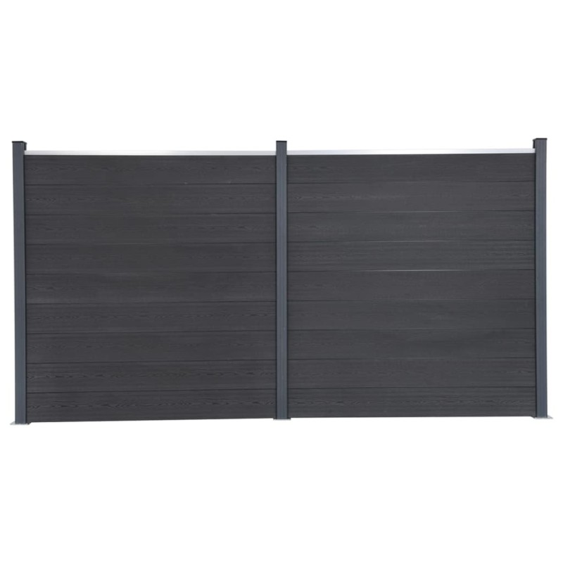 vidaXL Σετ Πάνελ Περίφραξης Καφέ 353x186 εκ. από WPC