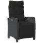 vidaXL Σετ Τραπεζαρίας Κήπου 9 τεμ Μαύρο από Συνθ. Ρατάν με Μαξιλάρια