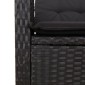 vidaXL Σετ Τραπεζαρίας Κήπου 9 τεμ Μαύρο από Συνθ. Ρατάν με Μαξιλάρια