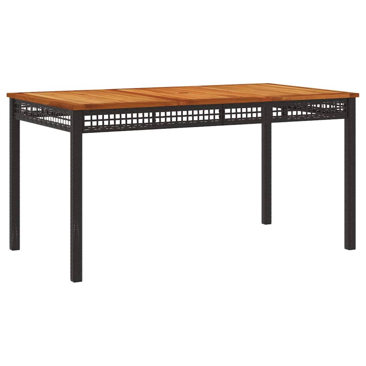 vidaXL Σετ Τραπεζαρίας Κήπου με Μαξιλάρια 4 τεμ. Μαύρο από Συνθ. Ρατάν