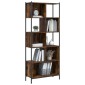 vidaXL Βιβλιοθήκη Καπνιστή Δρυς 72x28x172εκ. από Επεξεργασμένο Ξύλο