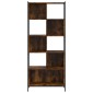 vidaXL Βιβλιοθήκη Καπνιστή Δρυς 72x28x172εκ. από Επεξεργασμένο Ξύλο