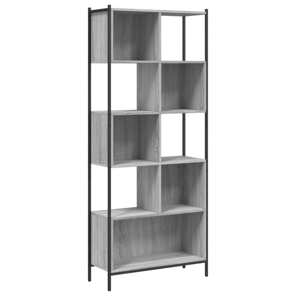 vidaXL Βιβλιοθήκη Γκρι Sonoma 72 x 28 x 172 εκ. από Επεξεργασμένο Ξύλο