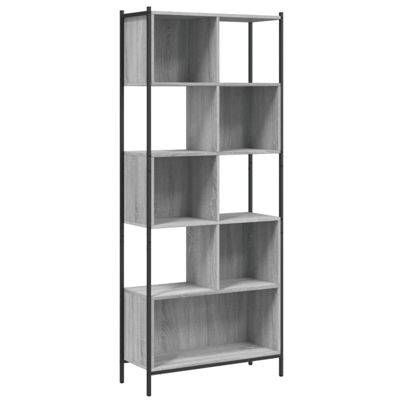 vidaXL Βιβλιοθήκη Γκρι Sonoma 72 x 28 x 172 εκ. από Επεξεργασμένο Ξύλο