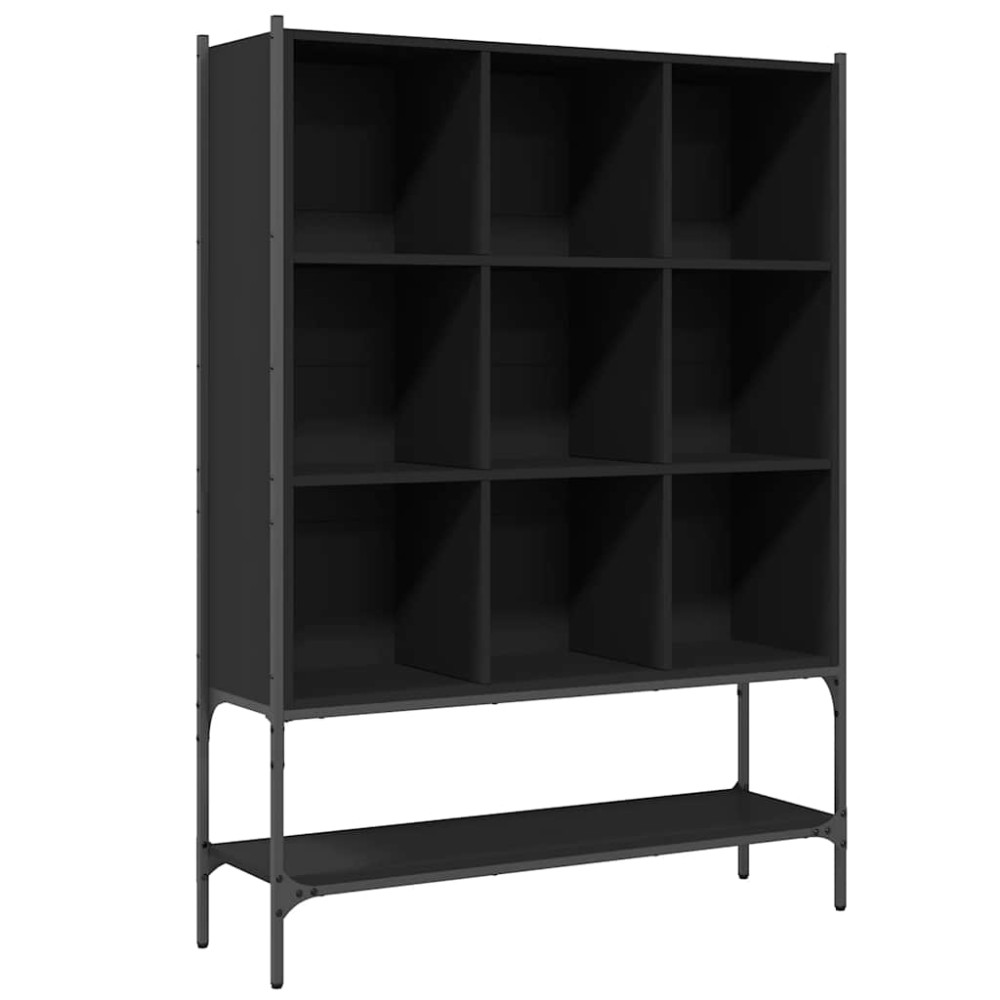 vidaXL Βιβλιοθήκη Μαύρη 102x30x141,5 εκ. από Επεξεργασμένο Ξύλο