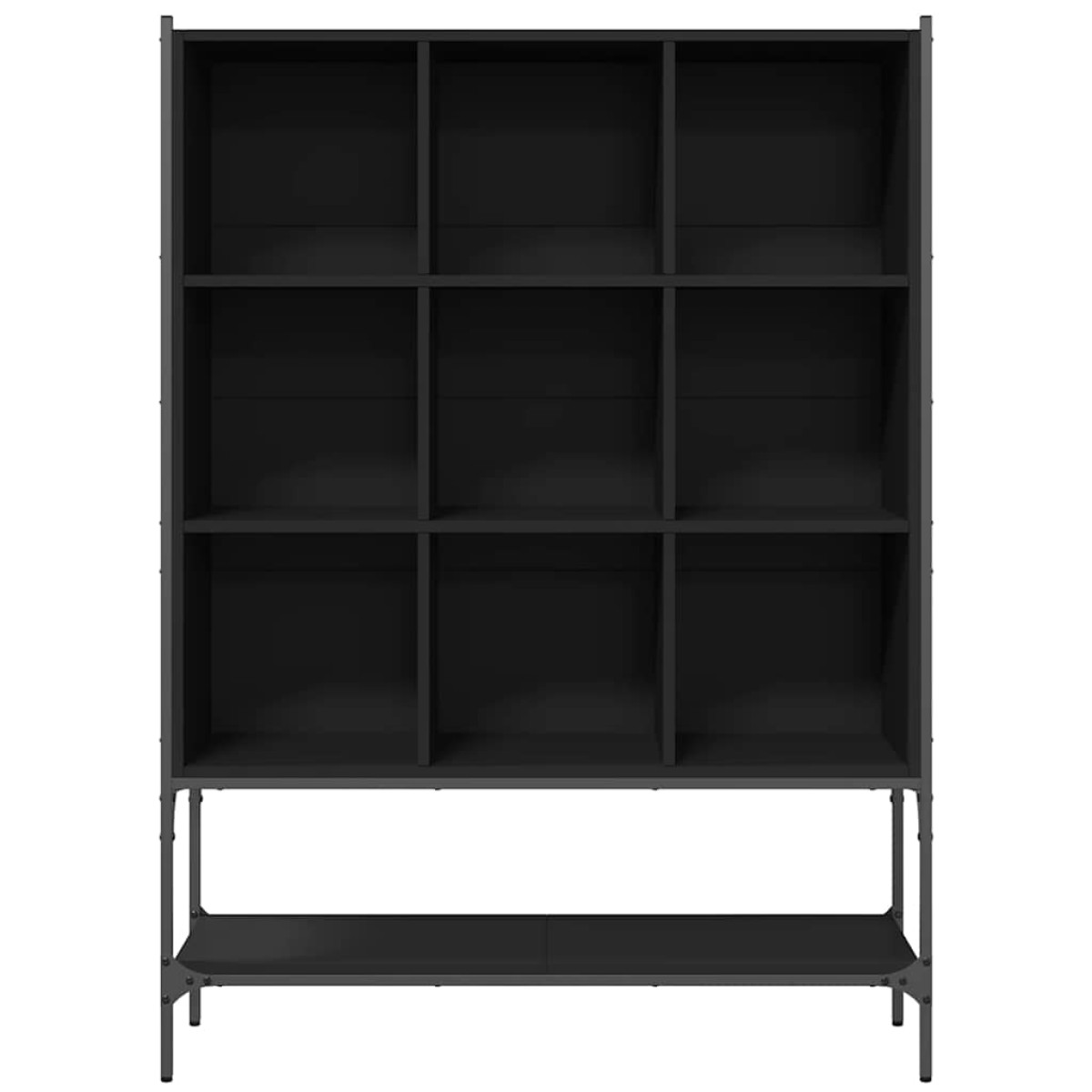 vidaXL Βιβλιοθήκη Μαύρη 102x30x141,5 εκ. από Επεξεργασμένο Ξύλο