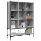 vidaXL Βιβλιοθήκη Γκρι Sonoma 102x30x141,5 εκ. από Επεξεργασμένο Ξύλο