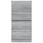 vidaXL Παπουτσοθήκη με 4 Ανακλ. Συρτάρια Γκρι Sonoma 80x21x163,5 εκ.