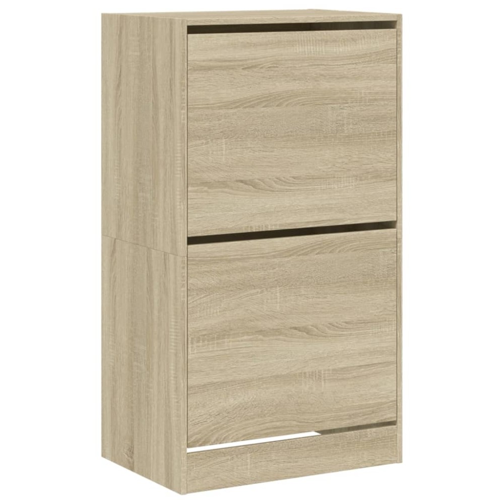 vidaXL Παπουτσοθήκη με 2 Ανακλ. Συρτάρια Sonoma Δρυς 60x42x108 εκ.