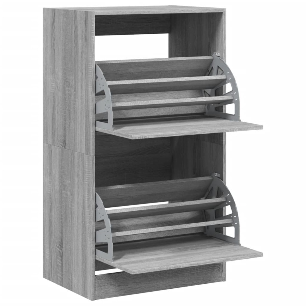 vidaXL Παπουτσοθήκη με 2 Ανακλ. Συρτάρια Γκρι Sonoma 60x42x108 εκ.