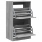 vidaXL Παπουτσοθήκη με 2 Ανακλ. Συρτάρια Γκρι Sonoma 60x42x108 εκ.