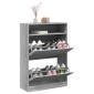 vidaXL Παπουτσοθήκη με 2 Ανακλ. Συρτάρια Γκρι Sonoma 80x34x116 εκ.
