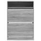 vidaXL Παπουτσοθήκη με 2 Ανακλ. Συρτάρια Γκρι Sonoma 80x34x116 εκ.
