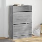 vidaXL Παπουτσοθήκη με 2 Ανακλ. Συρτάρια Γκρι Sonoma 80x34x116 εκ.
