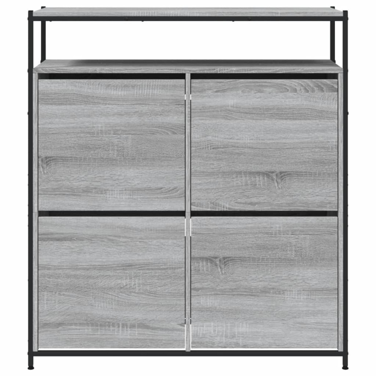 vidaXL Παπουτσοθήκη με 4 Ανακλ. Συρτάρια Γκρι Sonoma 100x34x112 εκ.