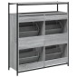 vidaXL Παπουτσοθήκη με 4 Ανακλ. Συρτάρια Γκρι Sonoma 100x34x112 εκ.