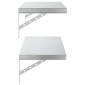 vidaXL Ράφια Τοίχου 2 τεμ. Ασημί 75x30 εκ. Ανοξείδωτο Ατσάλι