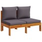 vidaXL Καναπέδες Κήπου με Μαξιλάρια Σετ 10 τεμ. από Μασίφ Ξύλο Ακακίας