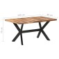 vidaXL Τραπεζαρία 160 x 80 x 75 εκ. Μασίφ Ξύλο & Μελί Φινίρισμα