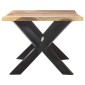 vidaXL Τραπεζαρία 200 x 100 x 75 εκ. Μασίφ Ξύλο & Μελί Φινίρισμα
