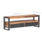 vidaXL Έπιπλο Τηλεόρασης 120x30x40 εκ Μασίφ Ξύλο με Φινίρισμα Sheesham