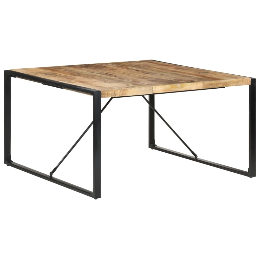vidaXL Τραπεζαρία 140 x 140 x 75 εκ. από Ακατέργαστο Ξύλο Μάνγκο