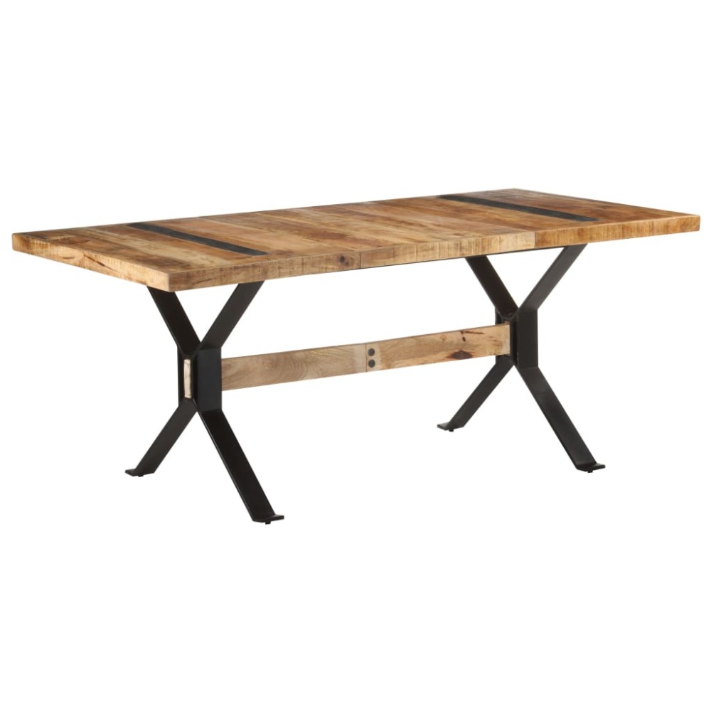 vidaXL Τραπεζαρία 180 x 90 x 76 εκ. από Ακατέργαστο Ξύλο Μάνγκο