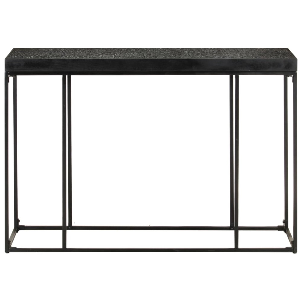 vidaXL Τραπέζι Κονσόλα Μαύρο 110x35x76 εκ. Μασίφ Ξύλο Ακακίας & Μάνγκο