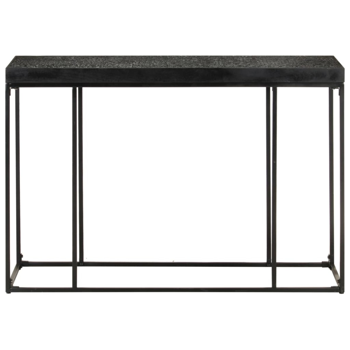 vidaXL Τραπέζι Κονσόλα Μαύρο 110x35x76 εκ. Μασίφ Ξύλο Ακακίας & Μάνγκο