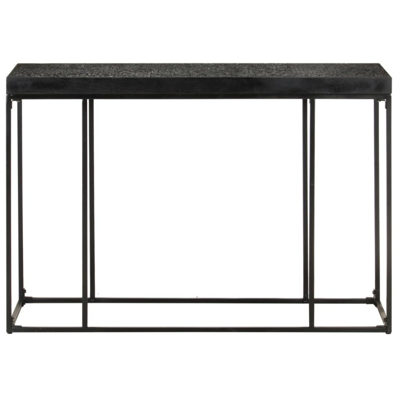 vidaXL Τραπέζι Κονσόλα Μαύρο 110x35x76 εκ. Μασίφ Ξύλο Ακακίας & Μάνγκο