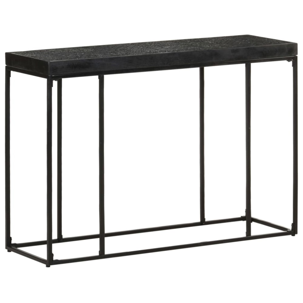 vidaXL Τραπέζι Κονσόλα Μαύρο 110x35x76 εκ. Μασίφ Ξύλο Ακακίας & Μάνγκο