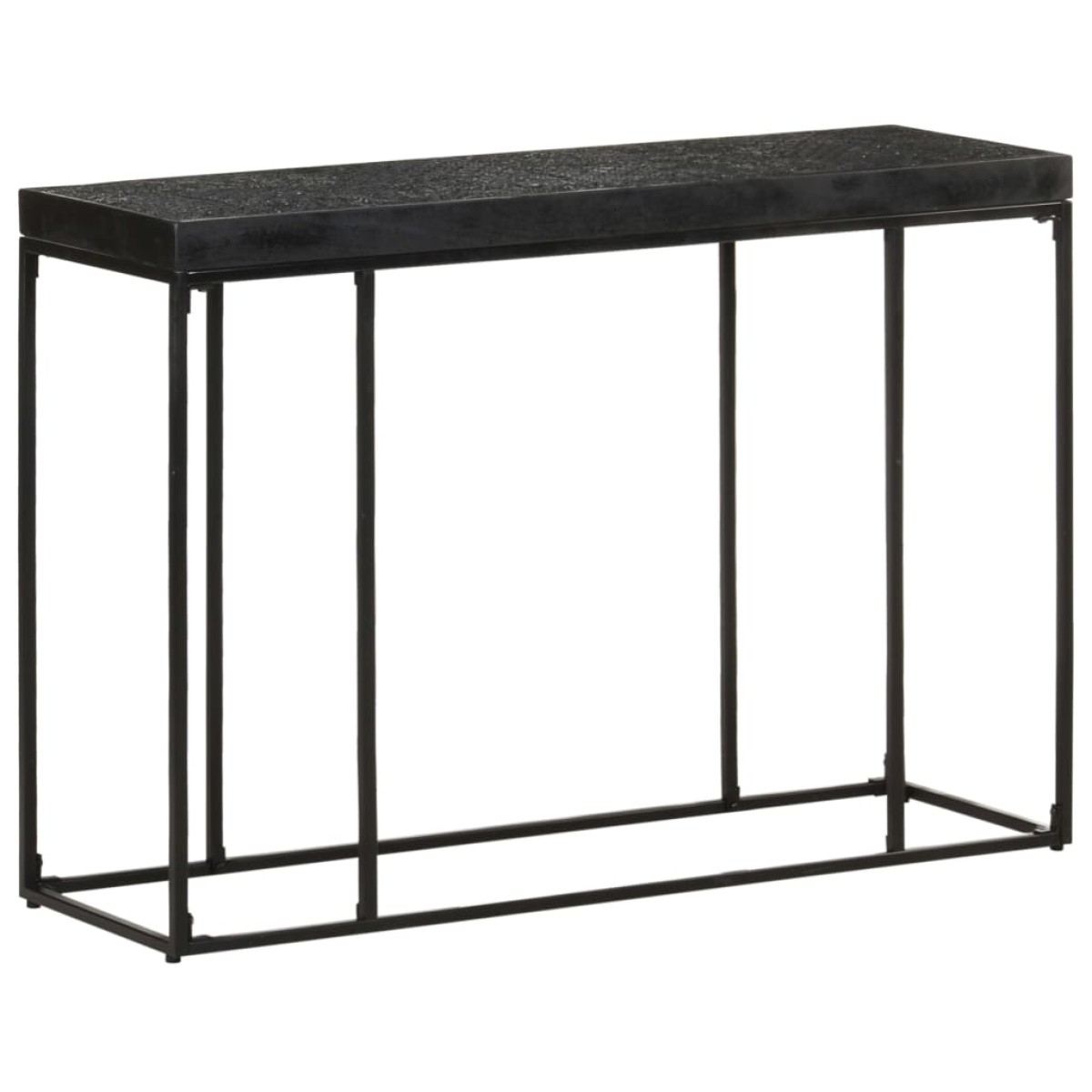 vidaXL Τραπέζι Κονσόλα Μαύρο 110x35x76 εκ. Μασίφ Ξύλο Ακακίας & Μάνγκο