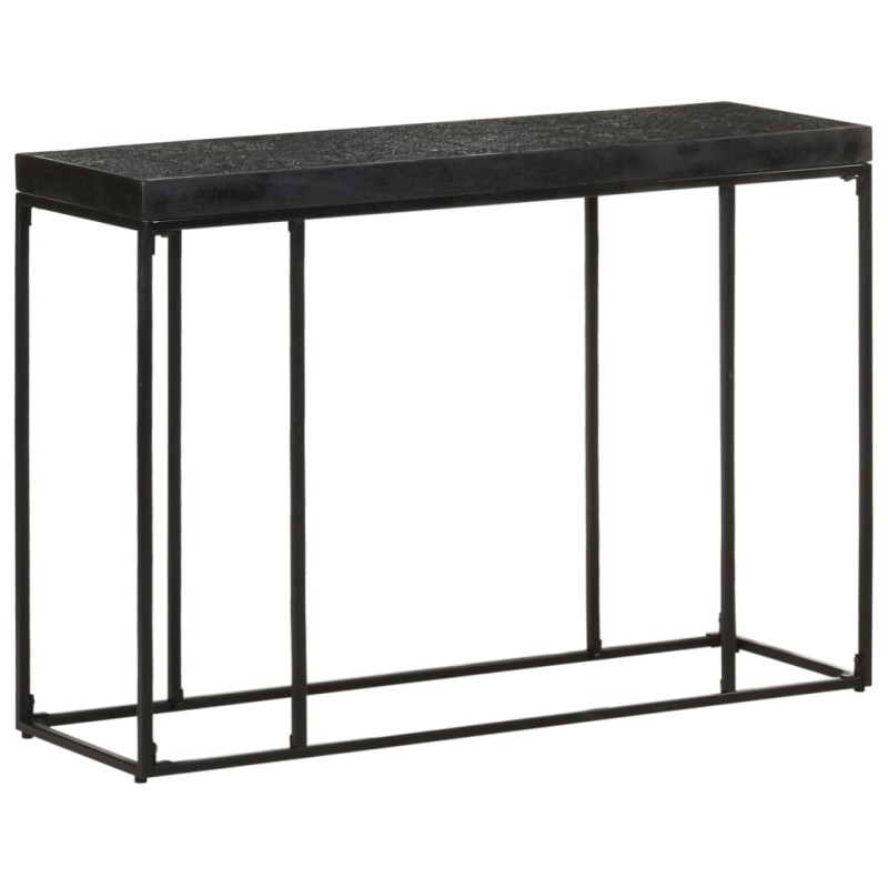 vidaXL Τραπέζι Κονσόλα Μαύρο 110x35x76 εκ. Μασίφ Ξύλο Ακακίας & Μάνγκο