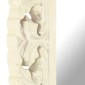 vidaXL Καθρέφτης Σκαλιστός στο Χέρι Λευκός 50x50 εκ. Μασίφ Ξύλο Μάνγκο