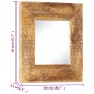 vidaXL Καθρέφτης Σκαλιστός στο Χέρι 50x50x11 εκ. από Μασίφ Ξύλο Μάνγκο