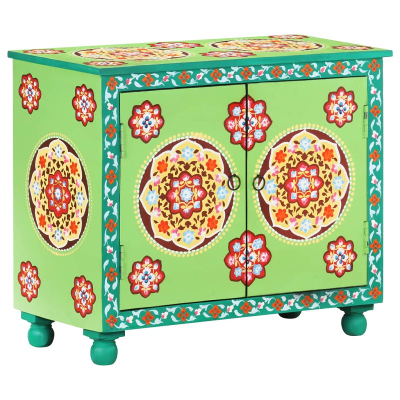 vidaXL Ντουλάπι με Χειροπ. Λεπτομέρειες 70x35x60 εκ. Μασίφ Ξύλο Μάνγκο