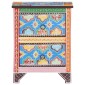 vidaXL Κομοδίνο με Χειροπ. Λεπτομέρειες 40x30x50 εκ. Μασίφ Ξύλο Μάνγκο